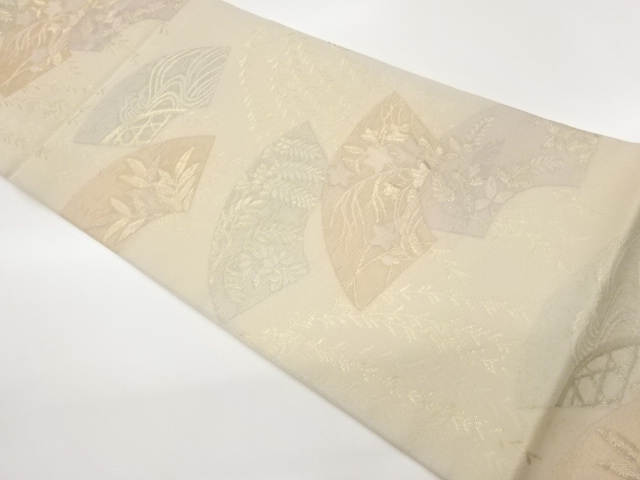 JAPANESE KIMONO / FUKURO OBI FOR SUMMER / WOVEN STREAM WATER
